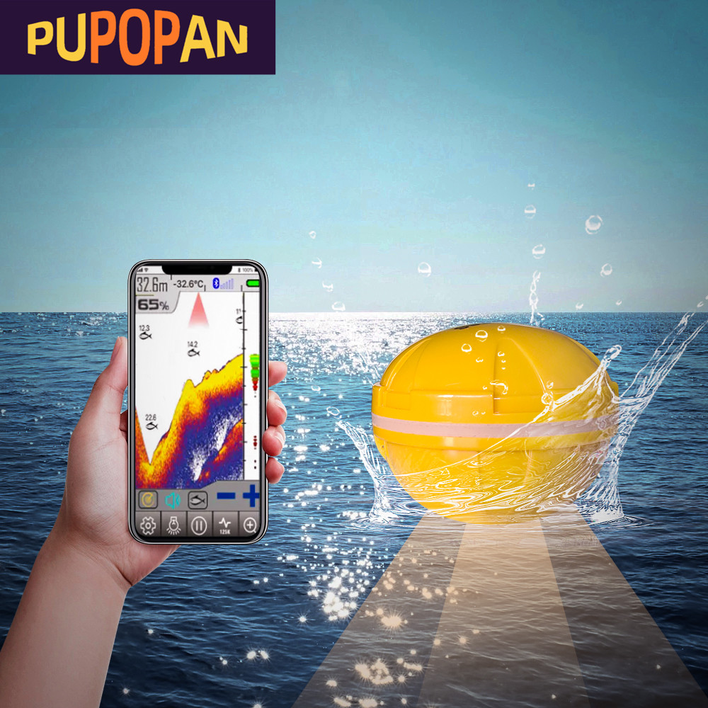Fish Finder Transducer - PUPOPAN 100M tout nouveau téléphone Intelligent