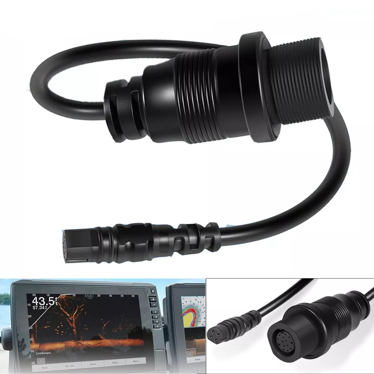 Fish Finder Cable - 1852081 Câble adaptateur MKR-DSC-12 4 broches