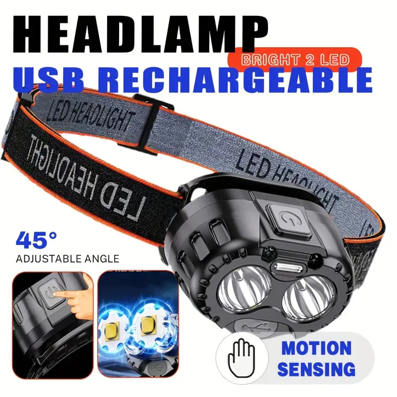 Fishing Light - Lampe frontale LED puissante IPX4 étanche