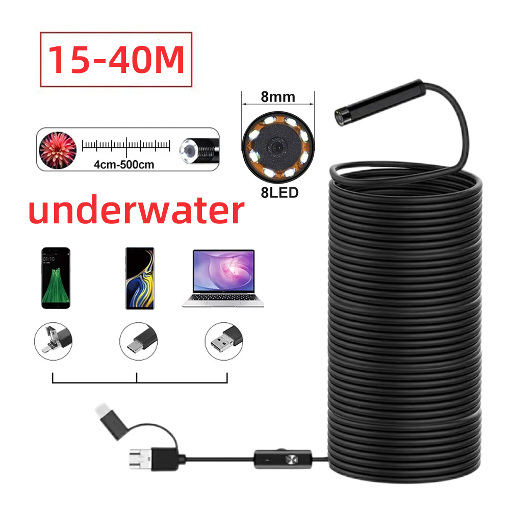 Fish Finder Cable - Mini caméra endoscopique 720P, 40m, étanche