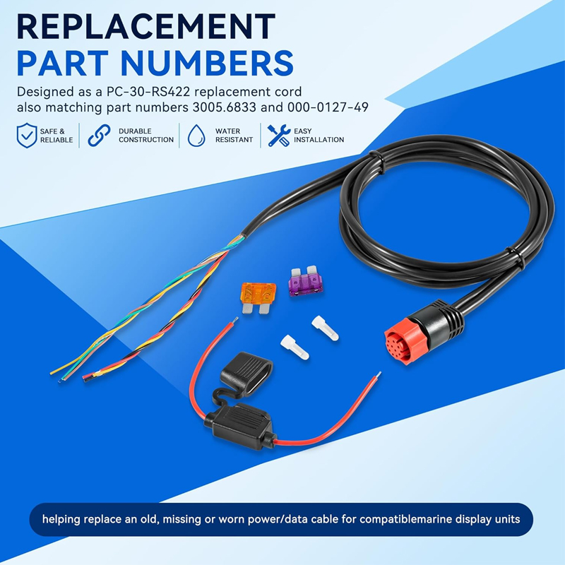 Fish Finder - Kit de câblage pour détecteur de