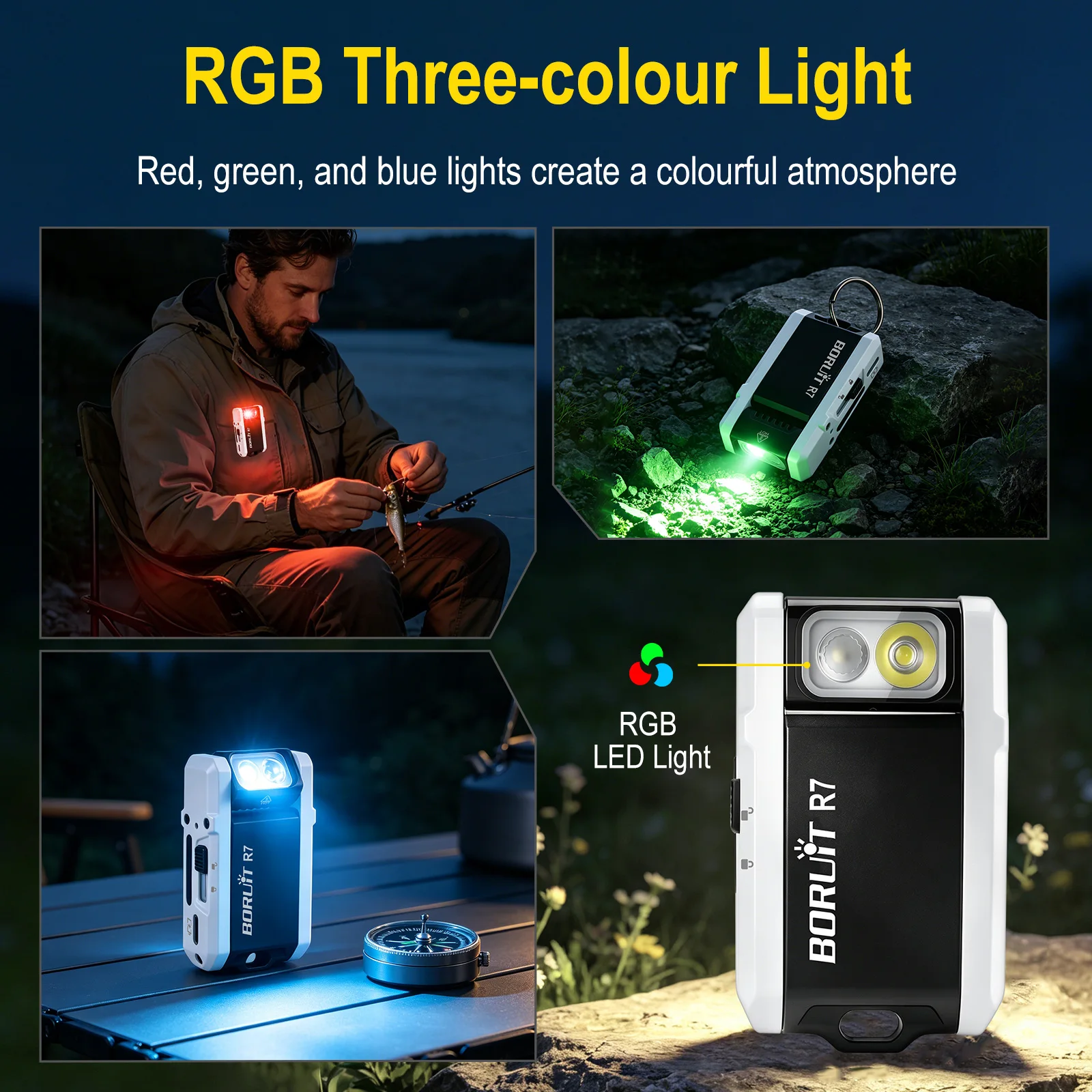 BORUiT R7 EDC Lampe torche mul - Fishing Light avis et prix