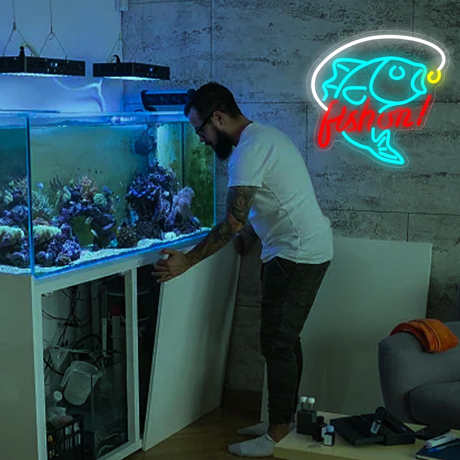 Enseigne néon LED 'Fish On' et - Fishing Light avis et prix