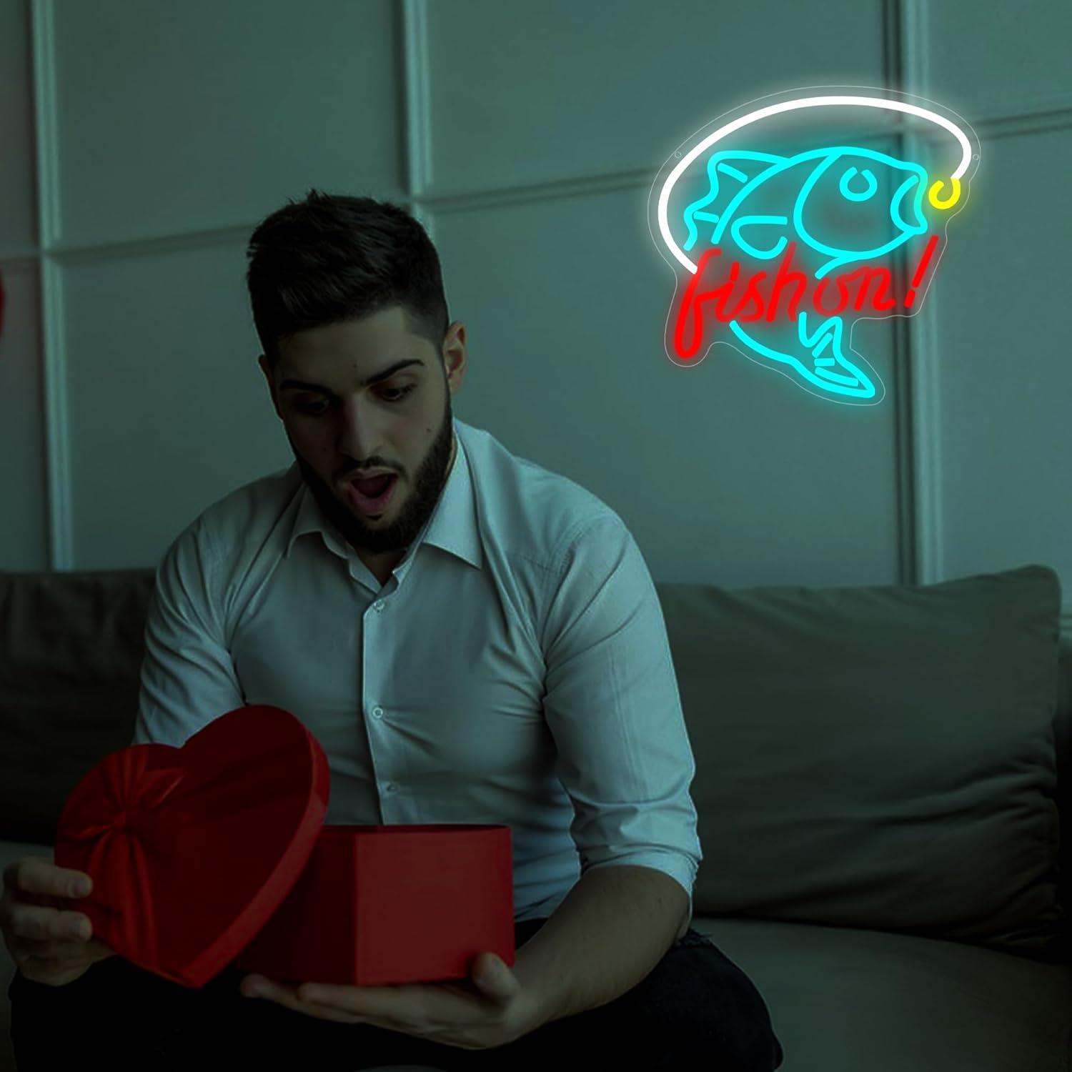 Enseigne néon LED 'Fish On' et - Fishing Light avis et prix